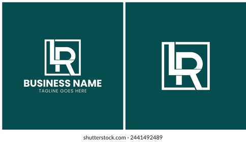 LR Monogram logo, Two letters L and R Luxury, simple, stylish and elegant LR logo design
