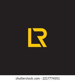 LR monogram logo with yellow color
