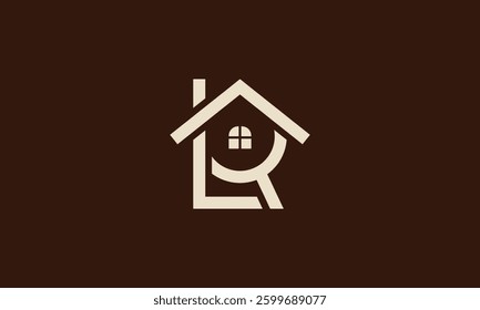 LR real estate minimalistic monogram logo design