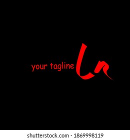 LR red handwritten logo for identity
