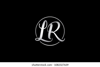 LR RL Circular Cursive Letter Initial Logo Design