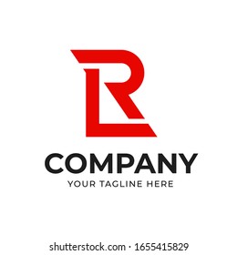 LR or RL initial letter logo template, vector file eps 10, text and color is easy to edit
