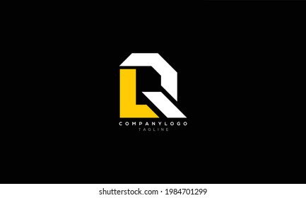 LR RL L AND R Abstract initial monogram letter alphabet logo design