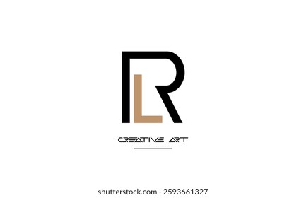 LR, RL, L, R abstract letters logo monogram