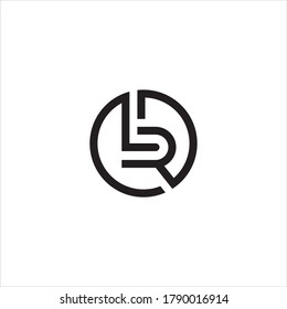 LR or RL letter logo design.