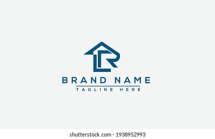 LR, Elemento de promoción de marca gráfica vectorial de plantilla de diseño de logotipo RL.