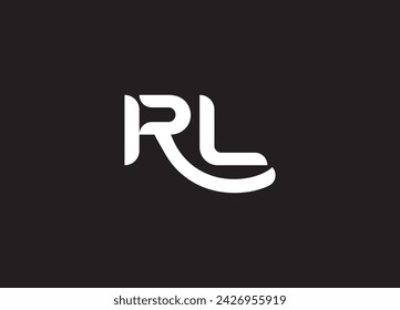 LR or RL logo initial letter design