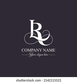 LR, RL logo or monogram. LR, RL Letters of the alphabet Initials. Beautiful logo design for company branding. Vector illustration.