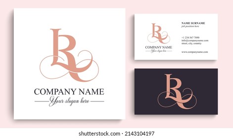 LR, logotipo de RL o monograma. LR, LMR Letras de las iniciales del alfabeto. Hermoso diseño de logotipo para marca de empresa. Ilustración vectorial.