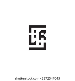LR square concept retro logo in high quality professional design that will print well across any print media