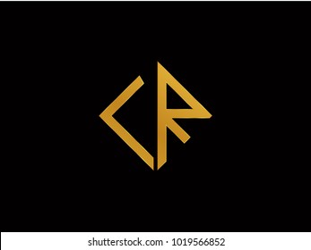 LR square shape Gold color logo