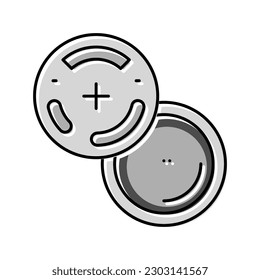 lr44 Knopffarbensymbol, Vektorgrafik. lr44-Knopfzeichen für den Akku. einzelne Symbolillustration