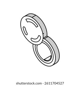 lr44 button battery isometric icon vector. lr44 button battery sign. isolated symbol illustration