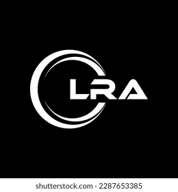 LRA letter logo design in illustration. Vector logo, calligraphy designs for logo, Poster, Invitation, etc.