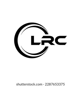 LRC letter logo design in illustration. Vector logo, calligraphy designs for logo, Poster, Invitation, etc.