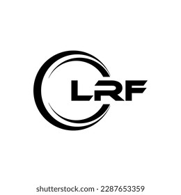 LRF letter logo design in illustration. Vector logo, calligraphy designs for logo, Poster, Invitation, etc.