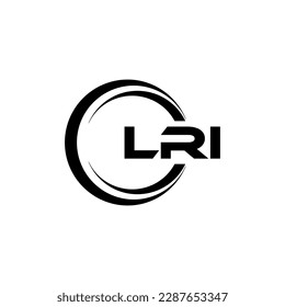 LRI letter logo design in illustration. Vector logo, calligraphy designs for logo, Poster, Invitation, etc.