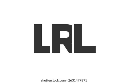LRL Logo Design-Vorlage mit starkem und modernem Fettdruck. Ursprünglicher Vektor-Logotyp mit einfacher und minimaler Typografie. Trendy Unternehmensidentität ideal für Unternehmen Markenpräsenz.