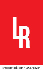 Diseño del logotipo LRRL en rojo y blanco. 