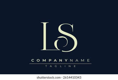 LS abstract Logo. Elegantly Designed Minimalist Monogram Logo with Stylish Lettering. Sophisticated and sleek minimalist monogram showcasing unique lettering design.