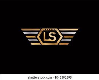 LS Hexagon Shape Letter design
