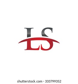 LS initial company red swoosh logo