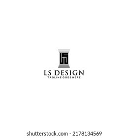 LS Initial Law Firm Logo Sign Design