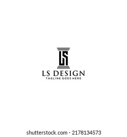 LS Initial Law Firm Logo Sign Design