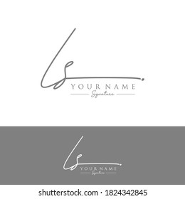 LS Initial letter handwriting and signature logo.