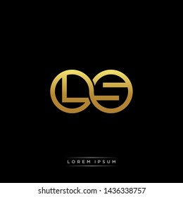 LS initial letter linked circle capital monogram logo modern template