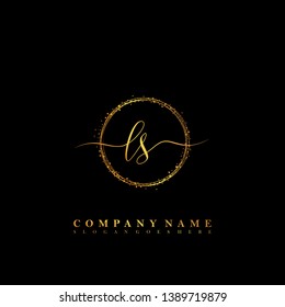 LS Initial luxury handwriting logo vector