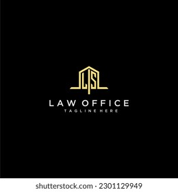 LS initial monogram logo for law office with home office design image