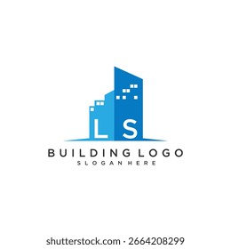 LS initial monogram logo real estate for building