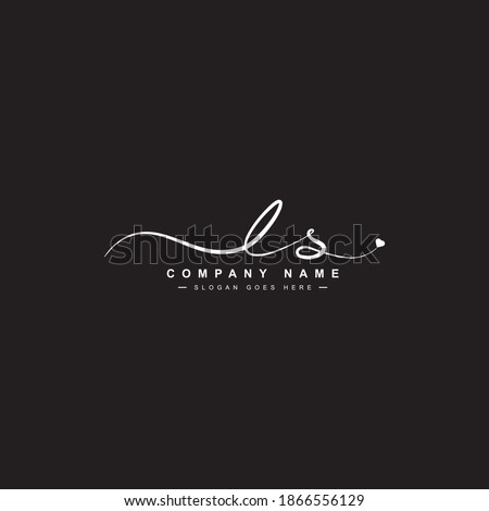 LS Initial Signature Logo - Handwritten Vector Logo