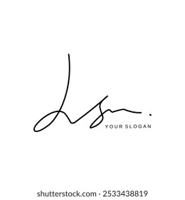 Ls Initial signature logo vector design
