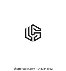 LS L S Letter Logo Design in Black Colors