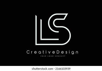 LS L S Letter Logo Design in White Colors. Creative Modern Letters Vector Icon Logo Illustration.