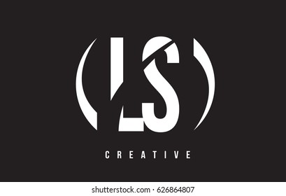 LS L S White Letter Logo Design with White Background Vector Illustration Template.