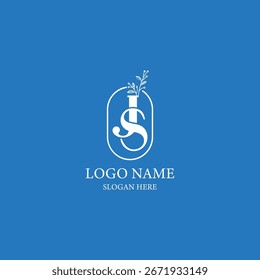 LS Letzte Monogramm Hochzeit Logo Design Templet