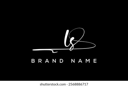 LS letter beauty handwriting vector logo. 