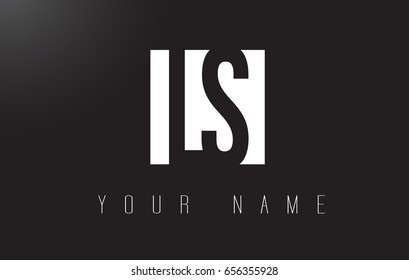 LS Letter Logo With Black and White Letters Negative Space Design.