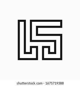 LS letter logo consep monogram