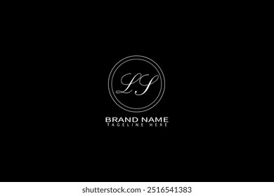 LS Buchstaben Logo Design auf schwarzem Hintergrund. LS kreative Initialen Buchstaben Logo Konzept. Einzigartiges LS-Design
