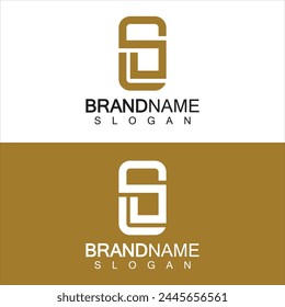 LS Letter Logo Design Template Vector in square shape