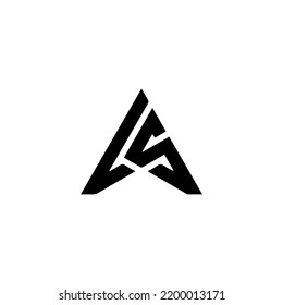 ilustración vectorial del logotipo de la letra ls