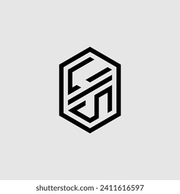 LS line geometric monogram with high quality professional design that will print well