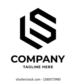 LS Logo Design, Hexagon Initials