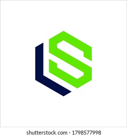 Signo vectorial de diseño del logotipo LS 