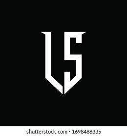 Ls Logo Monogram Emblem Shield Style Stock Vector (Royalty Free ...