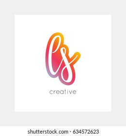 LS logo, vector. Useful as branding, app icon, alphabet combination, clip-art.